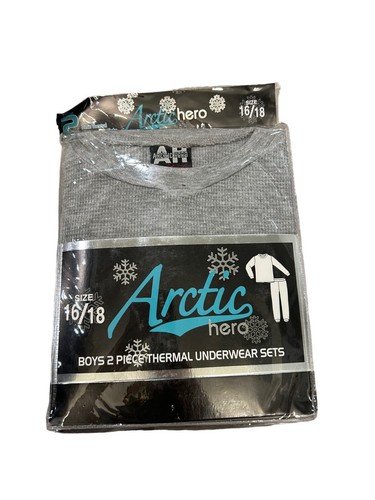 Arctic Hero Thermal Underwear Set Boys Waffle Knit Top and Long John Sets 16/18 - Picture 11 of 11