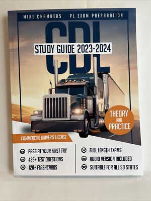 CDL Study Guide 2023-2024: Exam Prep Book.   Like New Condition