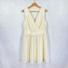 Asos Sequin Sleeveless Dress V-Neck Cut Out Back Fairy Coquette Feminine NWT