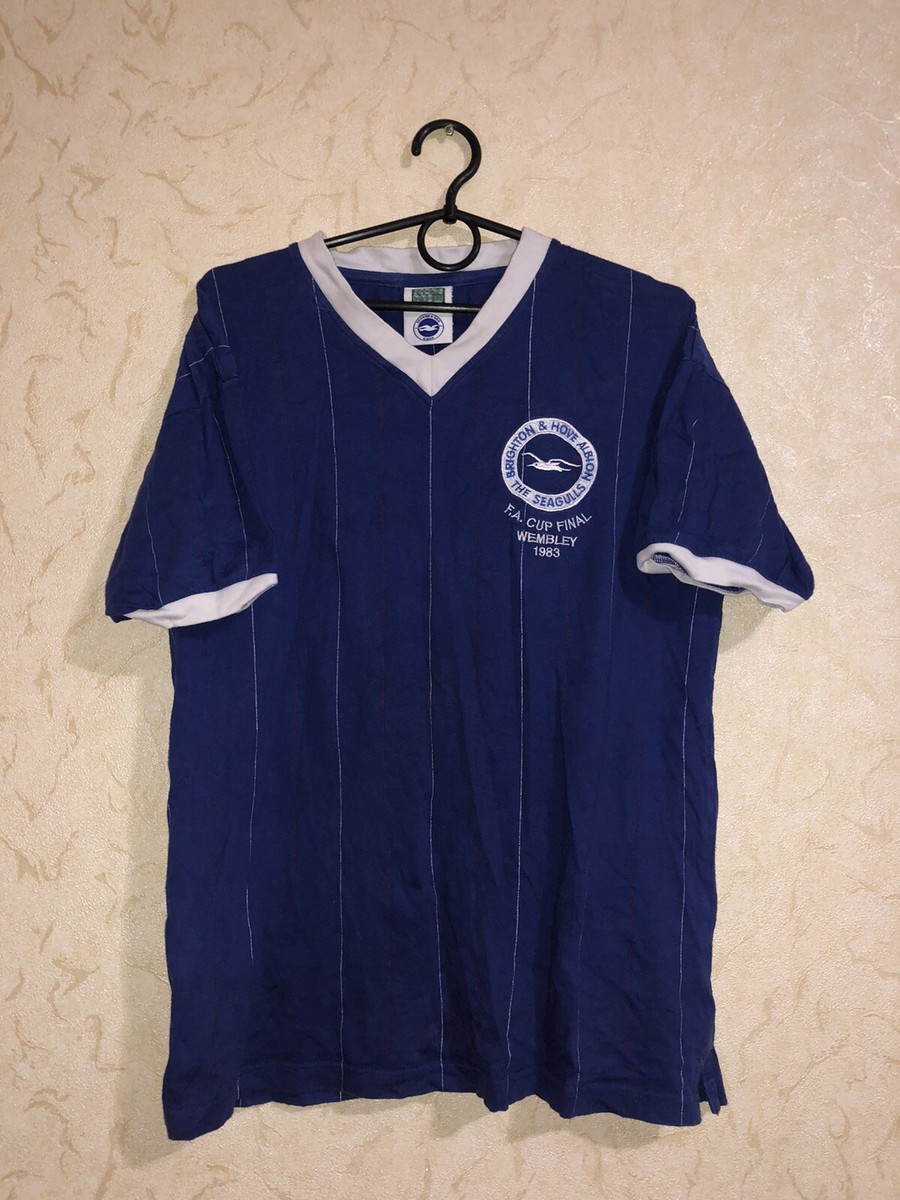 Rare Brighton & Hove Albion 1983 Cup Shirt Retro Replica Size M