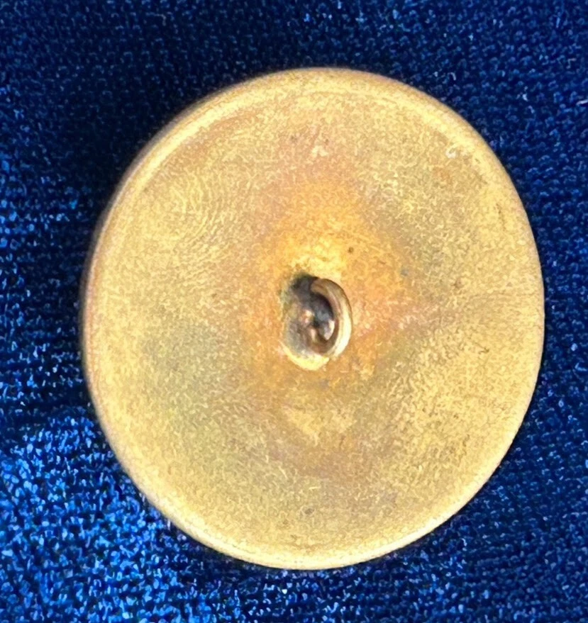 Scarce Christmas Ornament Milk Glass Button. Imitation Needlepoint. Bell. 7/8 " - Image 3 of 4