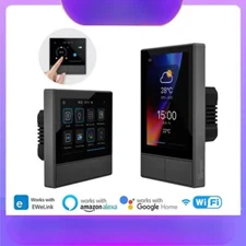 Panel White Smart Scene Wall Switch EU/ US Wifi Smart Thermostat Display Switch