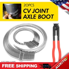 Set of CV 20 Axle Joint Clamps Boot Crimp Large Small Kits Adjustable Tool w/