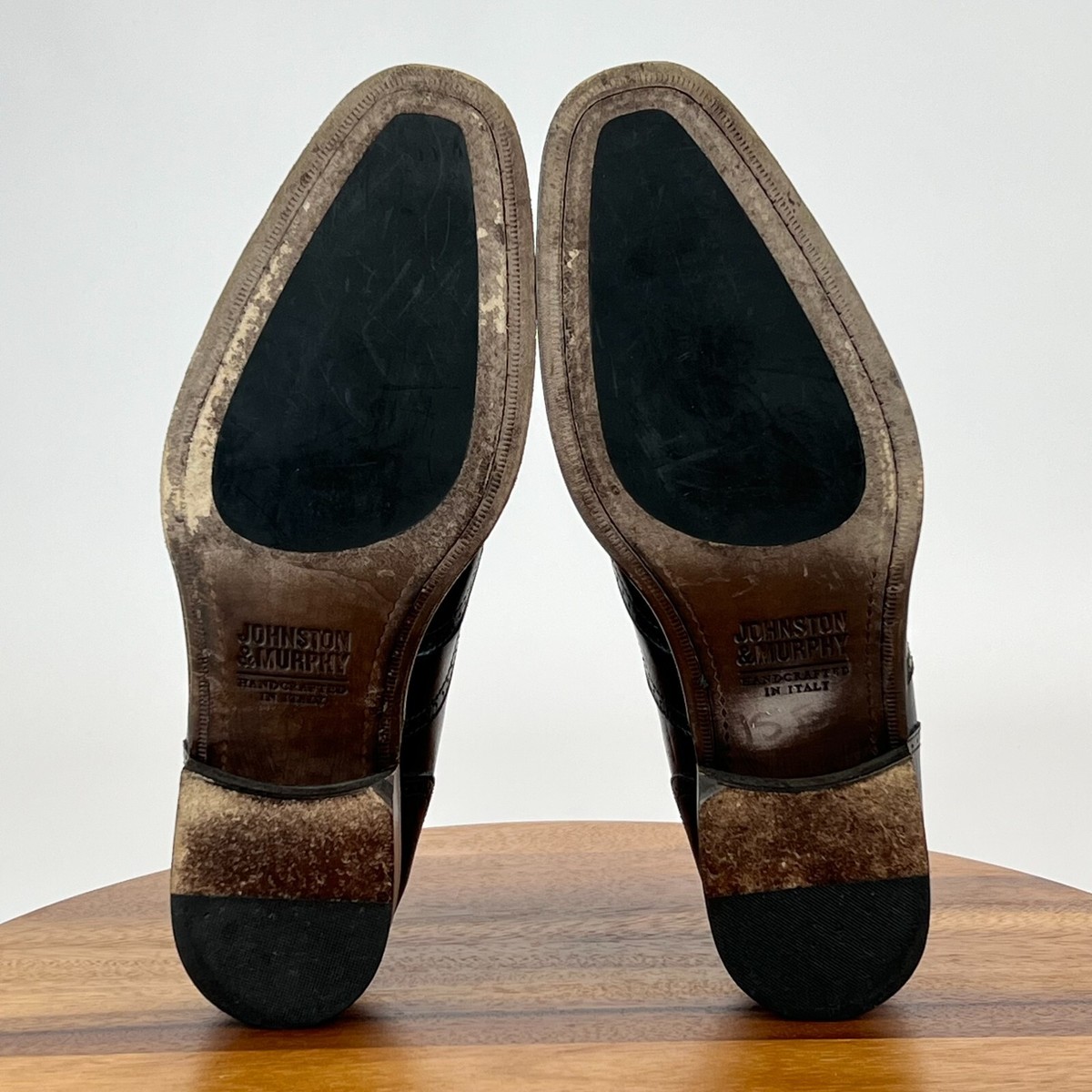 Mens Johnston & Murphy Cormac Black Italy Slip On Wingtip  display picture 1