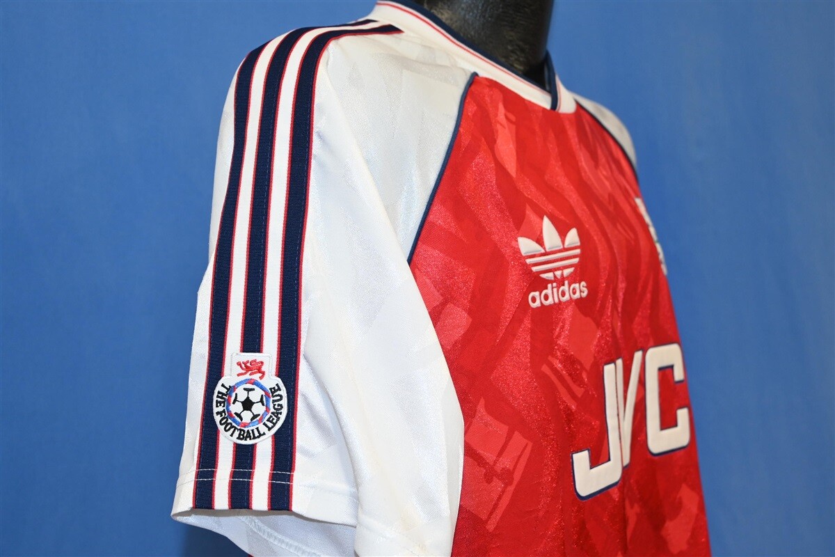 vintage 90s ADIDAS ARSENAL FC JVC GUNNERS HOME SOCCER JERSEY t
