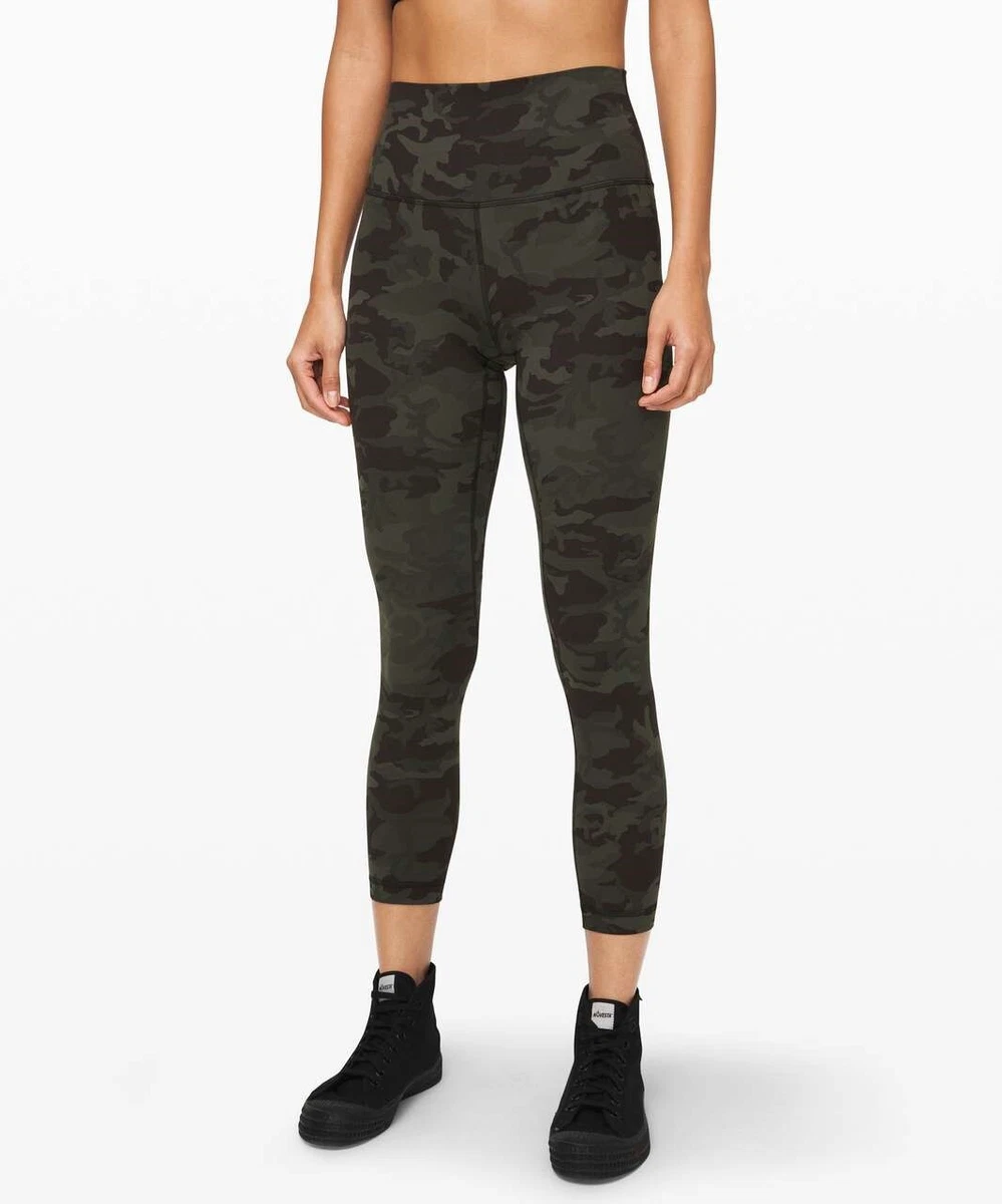 NEW LULULEMON Align 25 Pant 6 Incognito Camo Gator Green