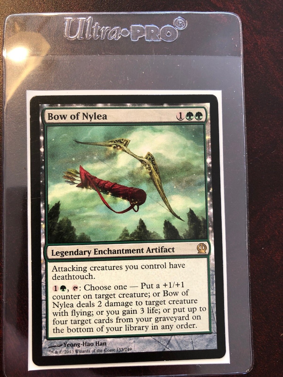 Bow of Nylea 1x FOIL THS MTG Theros Rare MINT green Bow of Nylea 1x FOIL THS MTG Theros Rare MINT green