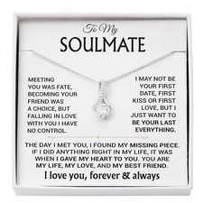 To My Soulmate Necklace, Soulmate Gift, Gift For Girlfriend, Valentines Gift