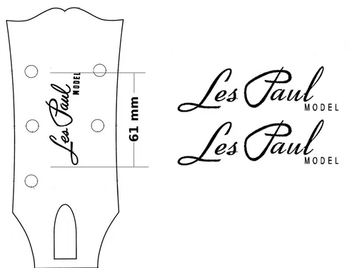 Gibson Les Paul Model guitar decal head stock Restoration water slide Logo 53