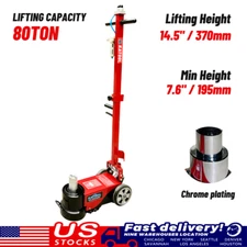 80Ton Capacity Air/Hydraulic Truck Jack Automotive Jack Stand Service Floor Jack