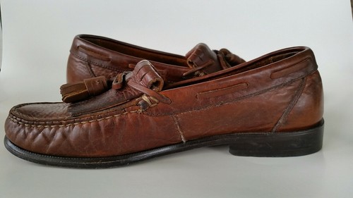 Bert Pulitzer Men's Kilted Tassel Moc Toe Loafers Brown Size 7 1/2 - Picture 8 of 12