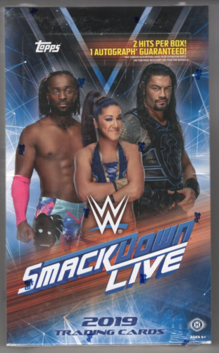 2019 Topps WWE SMACKDOWN LIVE Factory Sealed Hobby Box