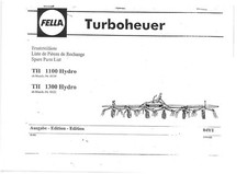 Fella Hay Tedder TH1100 TH1300 Hydro Parts Manual - TH 1000 1300