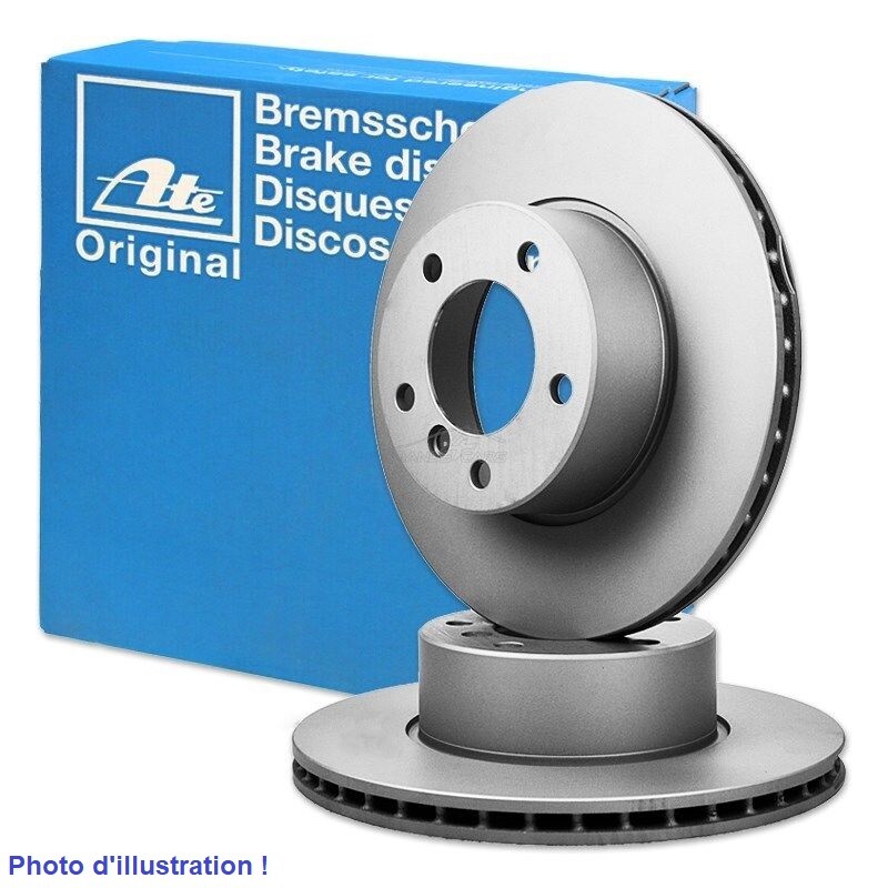 Disque de frein avant ventilé Ate 280mm haute endurance anti-vibration pour Megane