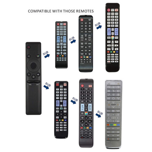 REMOTE CONTROL BLACK NEW REPLACEMENT FOR SAMSUNG HD 4 K SMART TV UK STOCK  - Afbeelding 1 van 4