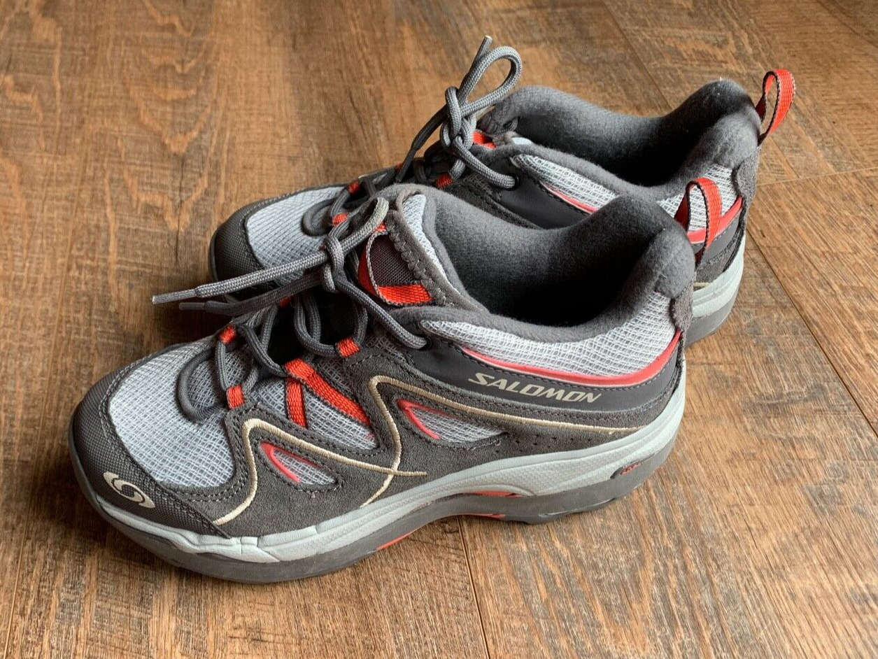 Scarpe da ginnastica Salomon Trail Running giovani taglia 3 grigie corallo