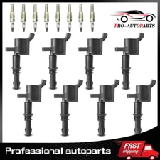 8/Set OEM DG511 Ignition Coil & PLATINUM Spark Plug SP546 For Ford F150 Lincoln