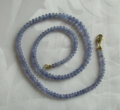 Sogni d'oro 585er Gold Tansanitkette Collier Linsen 3-5 mm
