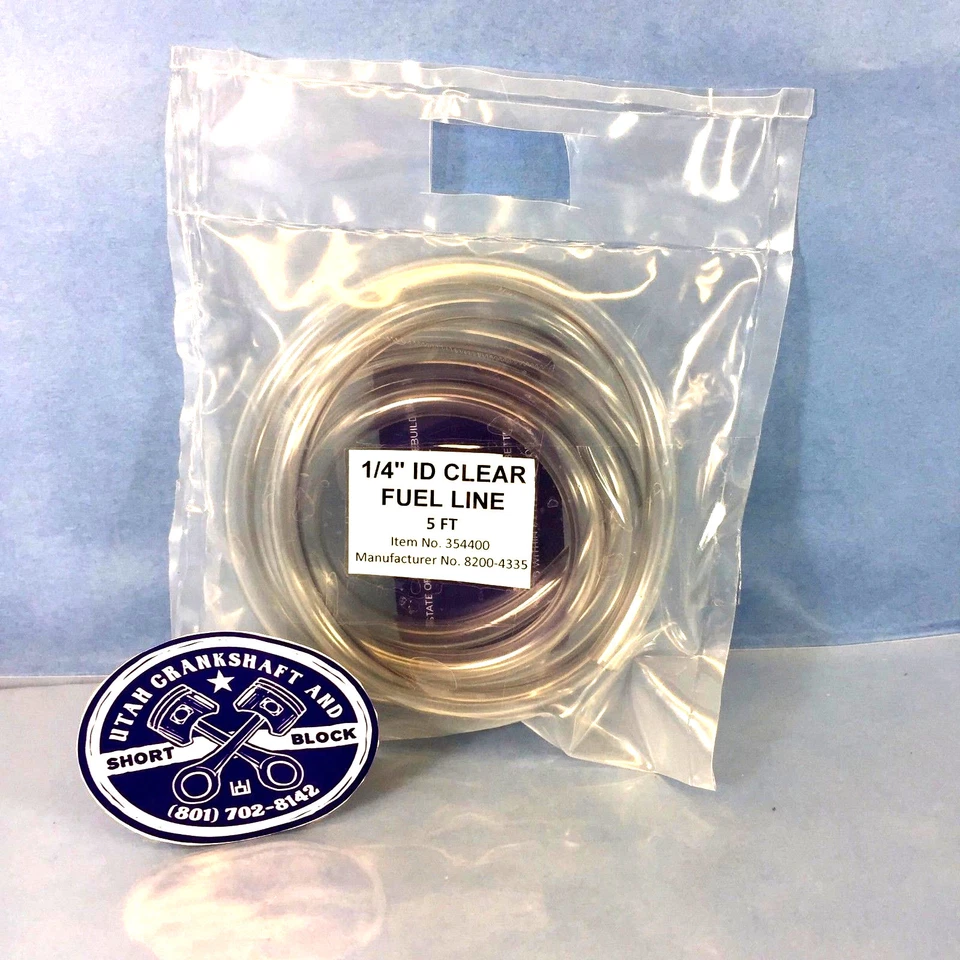Clear Fuel Line Id 1/4" Pre-Cut To 5 Ft Polaris Honda Kawasaki Yamaha - Image 4 of 4