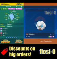 6IV Shiny Whimsicott Pokemon Scarlet and Violet