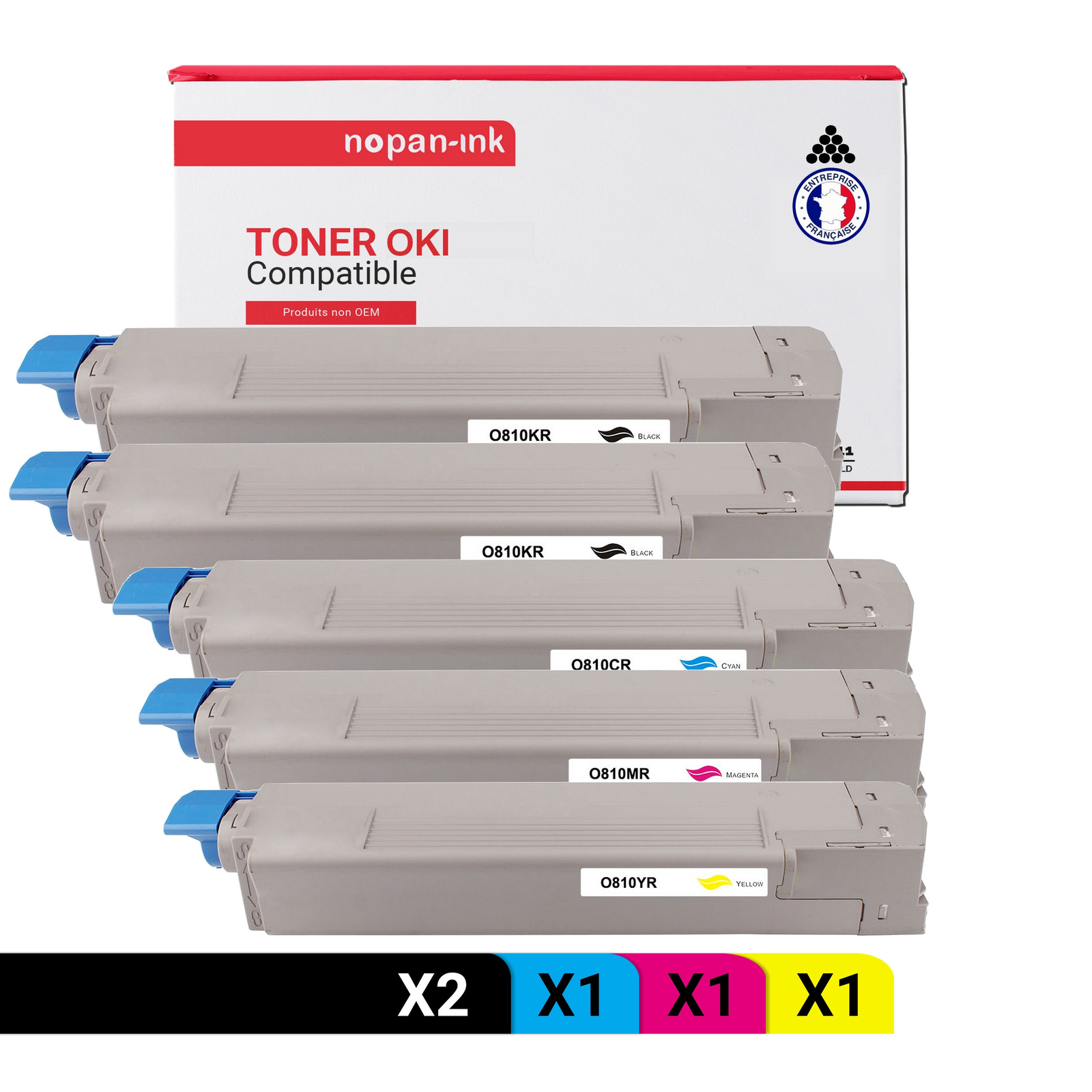 Toners OKI 44059108 pack multipack 5 cartouches NOPAN-INK laser