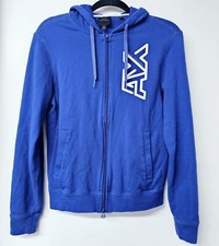 ARMANI EXCHANGE Blue Full Zipup Hoodded Men Jacket Hoodie (XS)