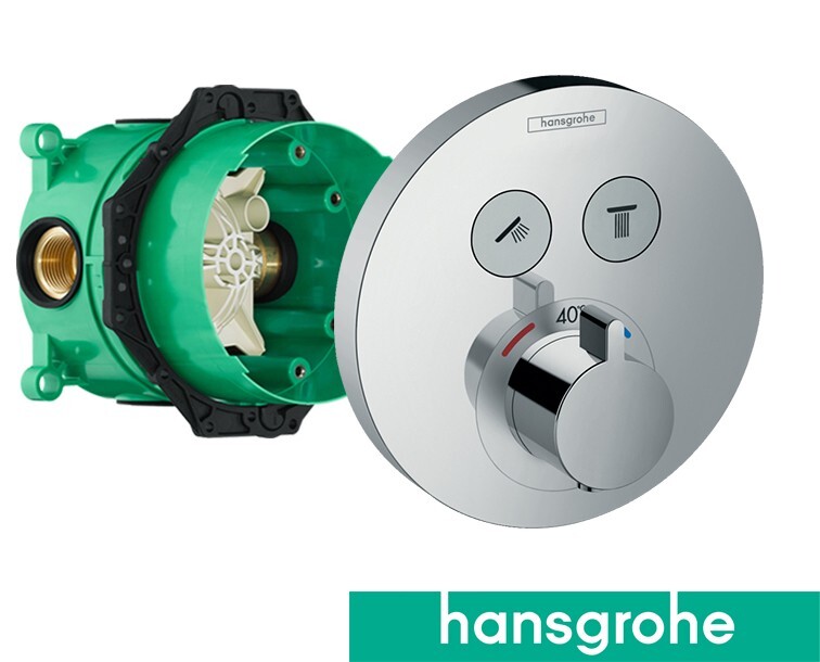 Vanvilla Dusch-Set Mit Hansgrohe Ecostat E Thermostat – Komplettset Mit Regendusche, Armatur & Zubehör