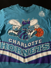 Vintage 90s Salem Sportswear Charlotte Hornets Teal T-Shirt, Size: Large