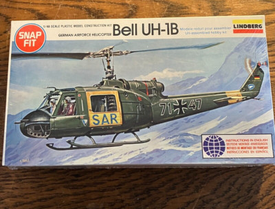 new, sealed, Lindberg 1/48 snap fit Bell UH-1B Huey  US helicopter