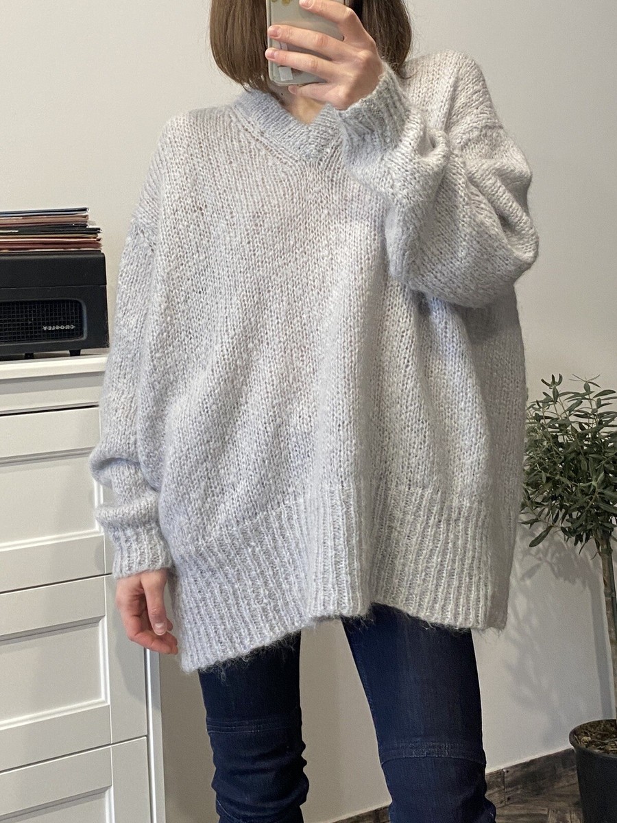 ACNE Essie Paw13 Mohair Blend Jumper V-neck knit pullover sweater