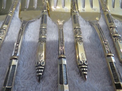 Lot De 12 Fourchettes à Gâteau ERCUIS - Métal Argenté - Modèle Russe - Fabriqué En France