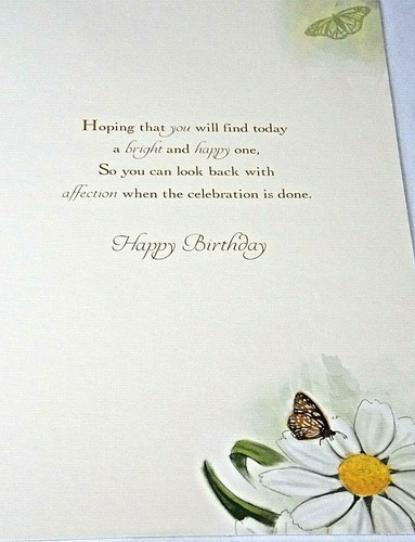 Birthday Card. English Daisy Theme. Nature's Notebook Range. - Picture 3 of 5