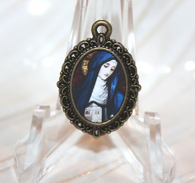 St. Bridget Brigid of Ireland / Bronze Medal-add to Rosary/Bracelet/Zipper Pull