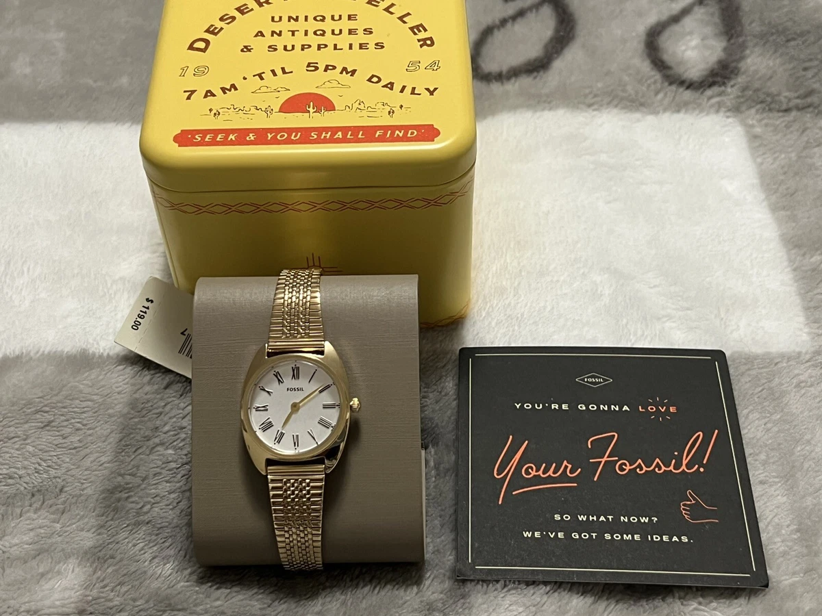 Fossil Jude Mini Two Hand Gold Tone Stainless Steel Watch