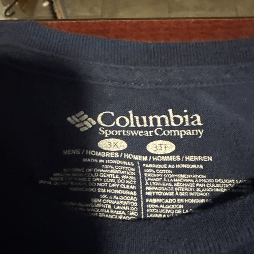 3xl Blue Columbia PFG Long Sleeve With Fish On Back - Picture 4 of 6