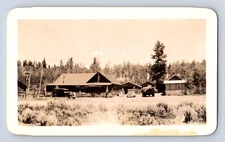 Vintage Photograph Denver CO Conoco Service Station Glass Globe Gas Pump Logging