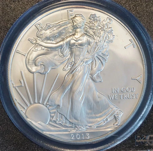 2013 Silver Eagle First Strike John. M. Mercanti Signed PCGS MS 70