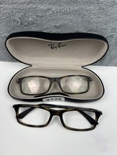 RAY BAN FRAMES ONLY EYEGLASSES RB 7017 5200 BLACK SILVER 54-17-145 w/ Extras 