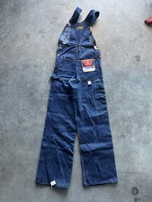 Vintage 60s Dee Cee Denim Deadstock Overalls Dark Wash Sanfordized 26 X 32