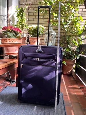 Samsonite Koffer/Trolley dunkelblau mit 2 Rollen