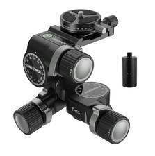 Neewer TH-16 3 Way Geared Tripod Head with 360  Panoramic Arca QR Plate