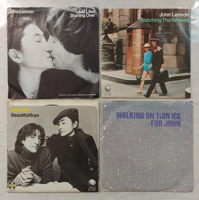 John Lennon/Yoko Ono,  45 rpm. 7''. Just Like Starting Over, Watching The Wheels.