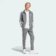 adidas men Basic 3-Stripes Tricot Track Suit - Grey Four