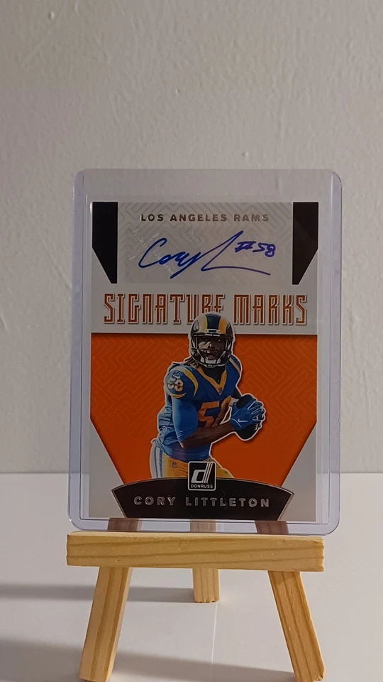 2019 Panini Donruss Signature Marks Cory Littleton #SM-24 Auto Los Angeles Rams  - Image 3 of 4