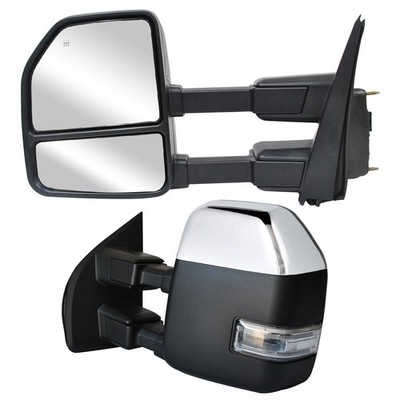Towing Mirrors Fits 2017 2018 2019 2020 Ford F-250 SD Power Heated Signal Chrome
