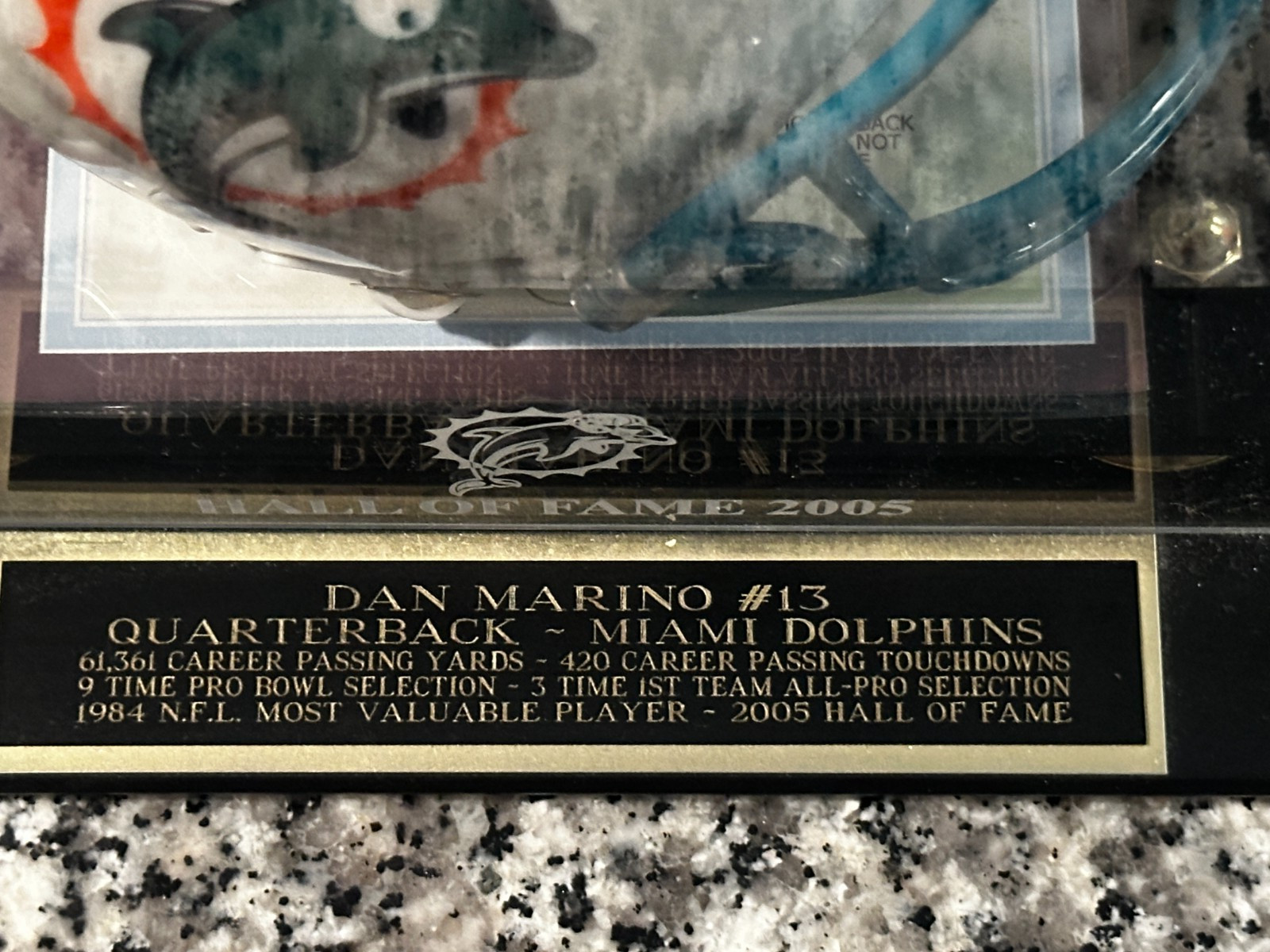 Dan Marino #13 - Miami Dolphins PSA Authenticated MINI HELMET view 2