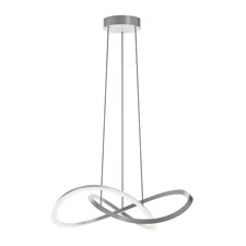 AFX Lighting Celeste 24" LED Pendant, Satin Nickel/White - CLSP24LAJUDSN
