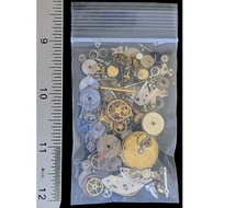Real Steampunk Gears Cogs Old Watch Parts Lot Pieces Jewelry Vintage 30g/1OZ