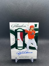 Dylan Crews 2025 Panini Flawless Prominent PSS-DC Patch Auto RPA Emerald /5