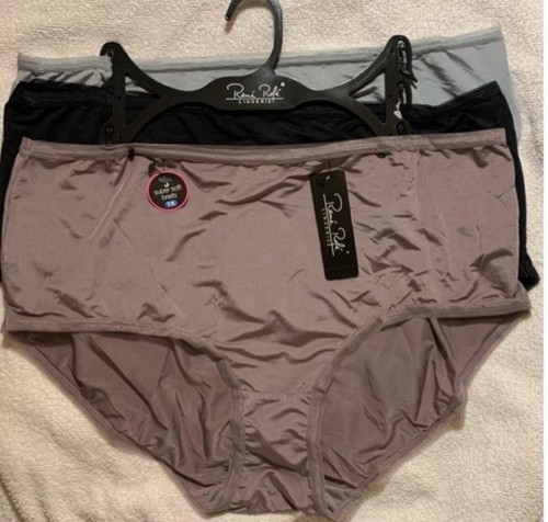 NWT Women Briefs RENE ROFE 3 Pairs (Taupe Gray Black) Super Soft Briefs NWT 1X